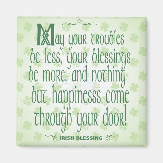 Irish Blessing Magneet (Voorkant)