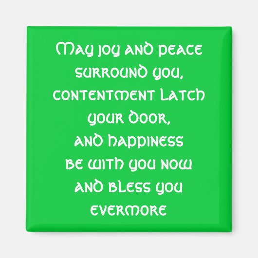 Irish Blessing Magnet Magneet (Voorkant)
