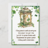 Irish Blessing May Peace n Plenty Saint Patrick's Kaart (Voorkant)