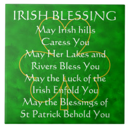 Irish Blessing - "May the Irish Hills Caress You" Tegeltje