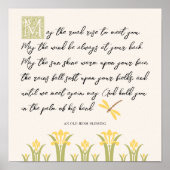 Irish Blessing May the Road Rise Poster (Voorkant)