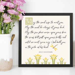Irish Blessing May the Road Rise Poster