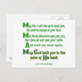 Irish Blessing May the Road Rise to Meet You (Iers Briefkaart (Voorkant / Achterkant)