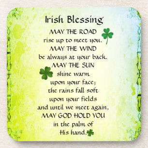 Irish Blessing, mei de weg naar boven om je te ont Drankjes Onderzetter