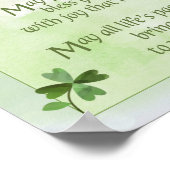Irish Blessing: mei liefde en lachen Poster (Hoek)