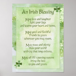 Irish Blessing: mei liefde en lachen Poster