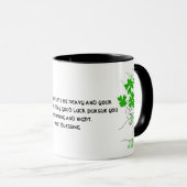 Irish Blessing met Four Leaf Clover Boeket Mok (Voorkant rechts)