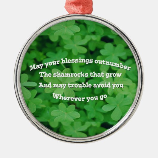 Irish Blessing Metalen Ornament (Voorkant)