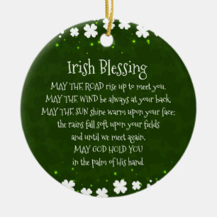 Irish Blessing, Moge de weg omhoog om u te ontmoet Keramisch Ornament
