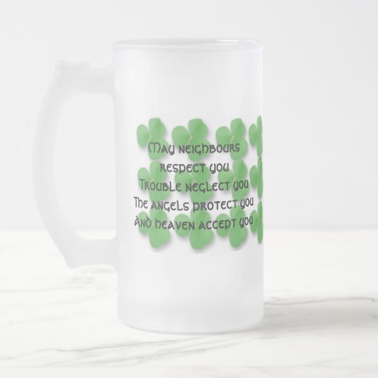 Irish Blessing Mok-May buren respecteren je Matglas Bierpul (Links)