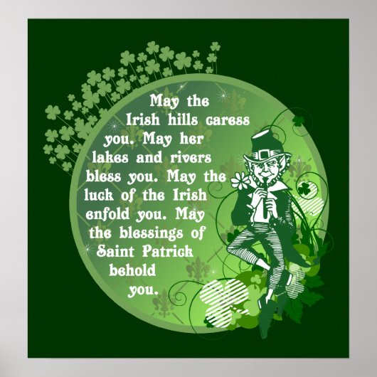 Irish Blessing Poster 25,00 $ (Devant)