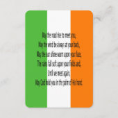 Irish Blessing Prayer Informatiekaartje (Voorkant)