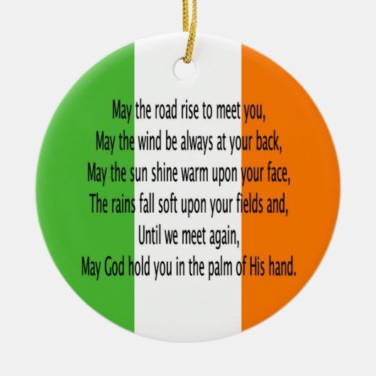 Irish Blessing Prayer Keramisch Ornament (Voorkant)