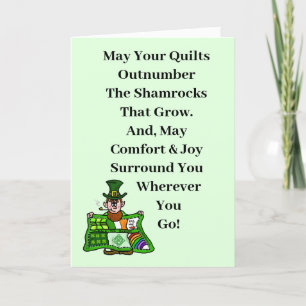 Irish Blessing Quilt Birthday Wenskaart Feestdagen Kaart
