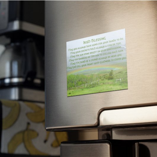 Irish Blessing Rainbow Photo Carte magnétique