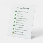 Irish Blessing Reclamebord Met Voetstuk (Voorkant)