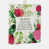 Irish Blessing Red Green Clover Kerstmis Keramisch Ornament (Rechts)