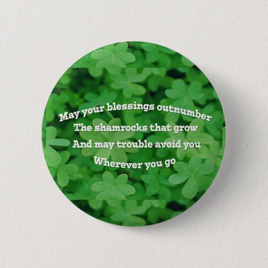 Irish Blessing Ronde Button 5,7 Cm (Voorkant)