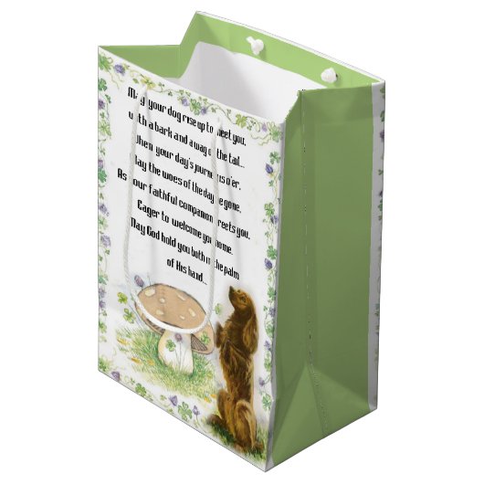Irish Blessing Saint Patricks Day Medium Cadeauzakje (Voorkant Gekanteld)