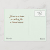 Irish Blessing Shamrock Design Carte postale perso (Dos)