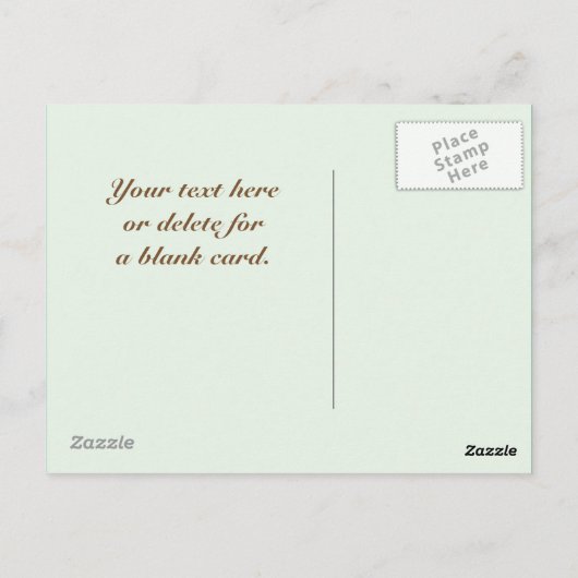 Irish Blessing Shamrock Design Carte postale perso (Dos)