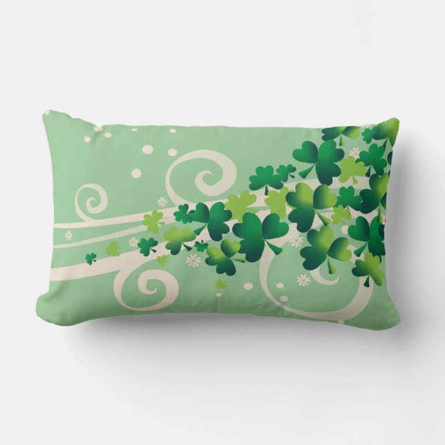 Irish Blessing Shamrock Pillow Kussen (Voorkant)