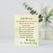 Irish Blessing St. Patrick's Day Custom Briefkaart (Staand voorkant)