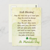 Irish Blessing St. Patrick's Day Custom Briefkaart (Voorkant / Achterkant)