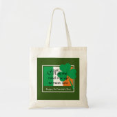 IRISH BLESSING St Patrick's Day Shamrock Tote Bag (Voorkant)