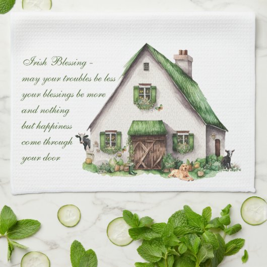 Irish Blessing St. Patrick's Day Theedoek (Gevouwen)