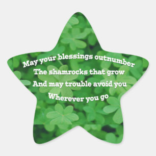 Irish Blessing Ster Sticker
