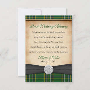 Irish Blessing Tartan Claddagh Lucky Wedding