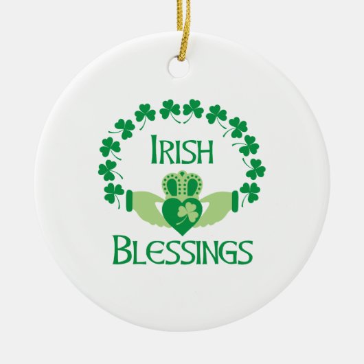 Irish Blessings Keramisch Ornament (Voorkant)