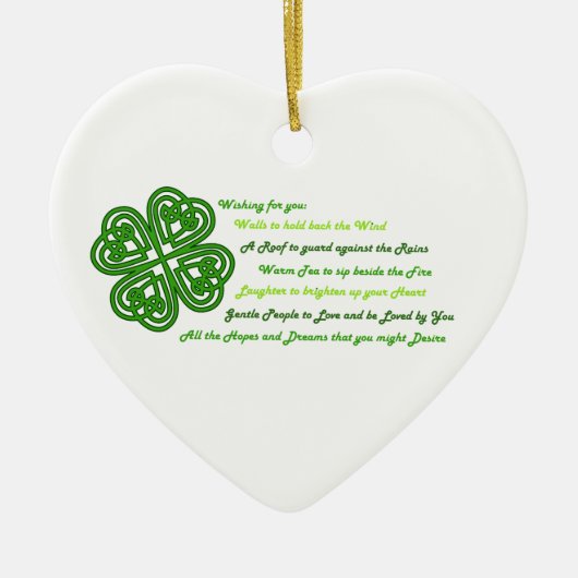 Irish Blessings Keramisch Ornament (Voorkant)