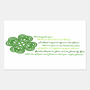 Irish Blessings Rechthoekige Sticker