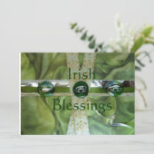 Irish Blessings Wedding Invitting Kaart (Staand voorkant)