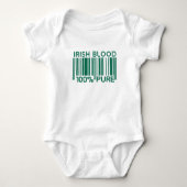 💚 Irish Blood, aangepaste tekst achteraan Romper (Voorkant)