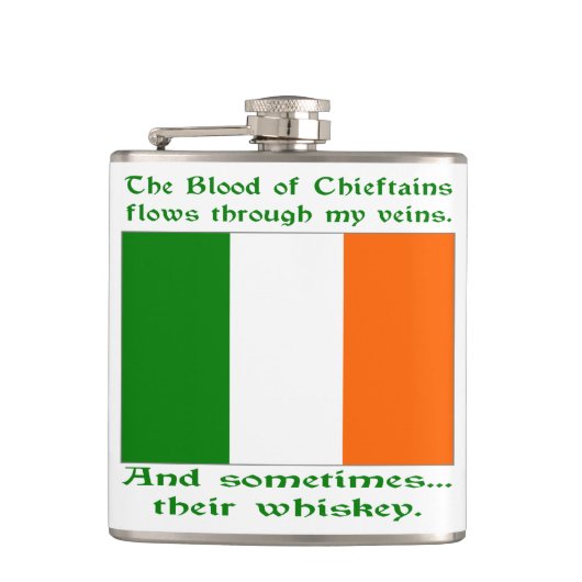 Irish Blood and Whiskey Hip Flask Heupfles (Voorkant)