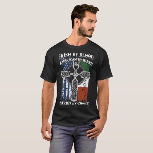 Irish Blood beroemd gemaakt door American Birth Pa T-shirt (Voorkant volledig)