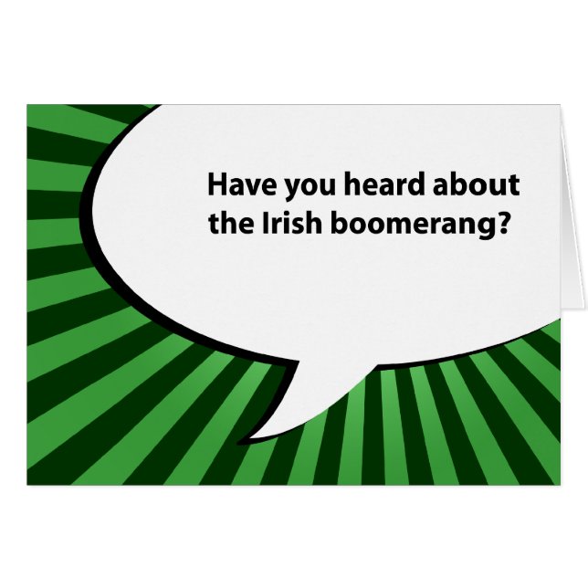 irish boomerang grap (Voorkant Horizontaal)