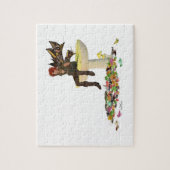 Irish Boy Fairy On Mushroom Jigsaw Puzzle (Vertical)