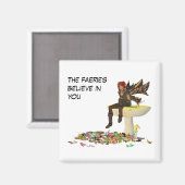 Irish Boy Fairy On Mushroom Magnet (Recto/Verso)