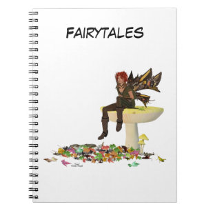 Irish Boy Fairy On Mushroom Spiral Photo Carnet