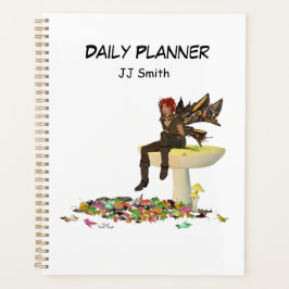 Irish Boy Fairy Op Paddestoel Dagelijkse Planner