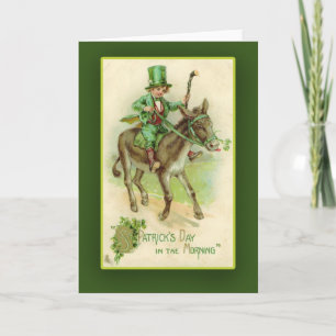 Irish Boy op Donkey St. Patrick's Day Cards Kaart