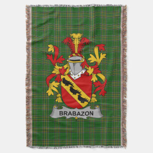 Irish Brabazon Coat of Arms Family Crest Ireland Deken