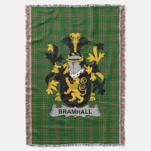 Irish Bramhall Coat of Arms Family Crest Ireland Deken