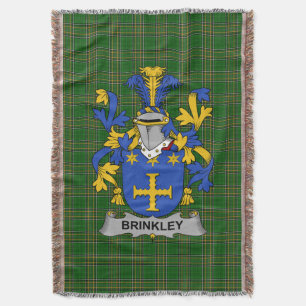 Irish Brinkley Coat of Arms Family Crest Ireland Deken