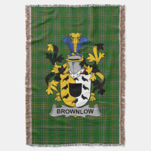 Irish Brownlow Coat of Arms Family Crest Ireland Deken
