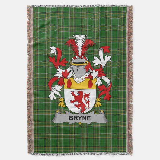 Irish Bryne of Brinn Wapen van de familie Crest Ir Deken (Voorkant Verticaal)